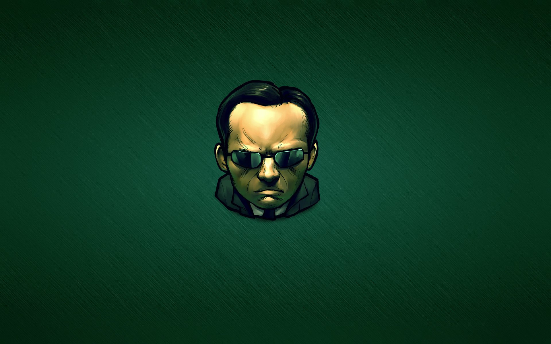 matrix agent smith grün dunkel minimalismus hugo weaving