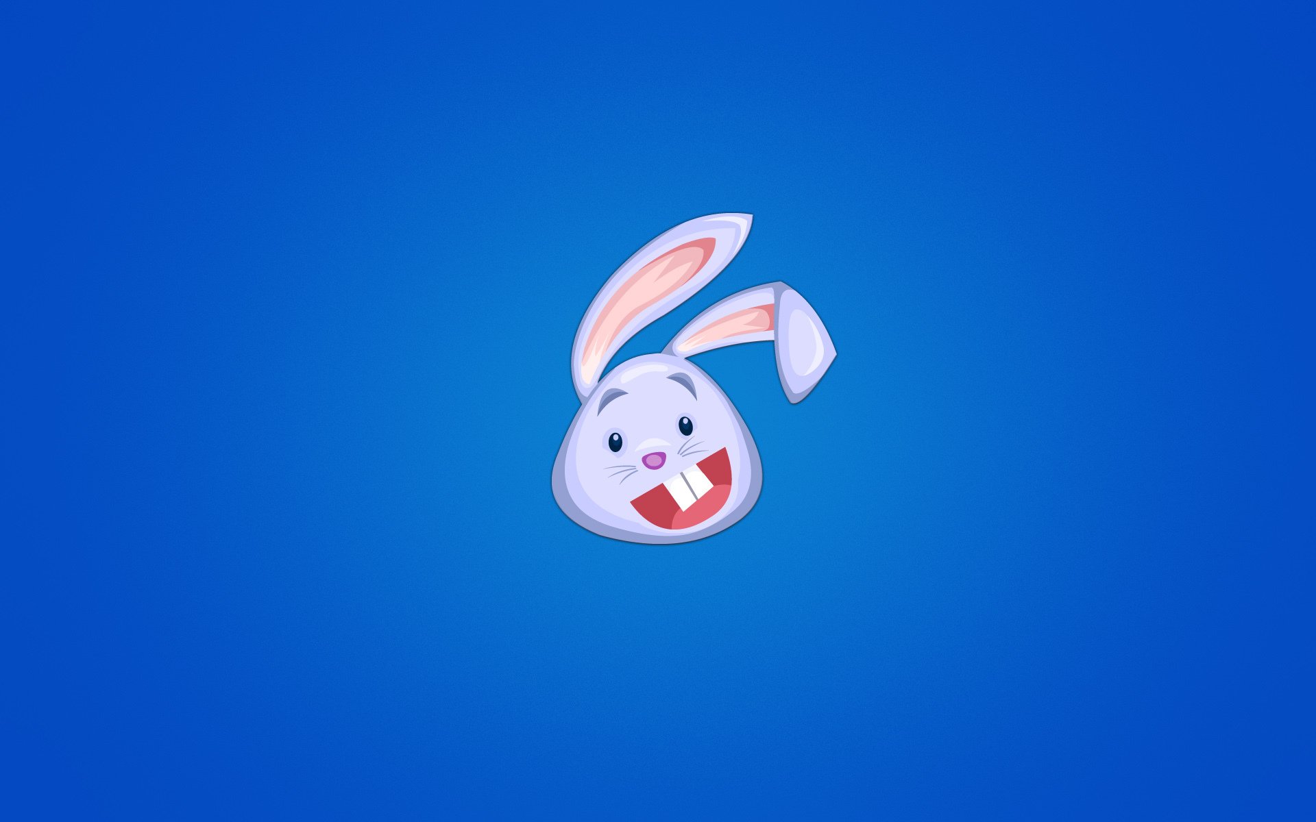 hase kaninchen froh glücklich kopf ohren blauer hintergrund tier minimalismus