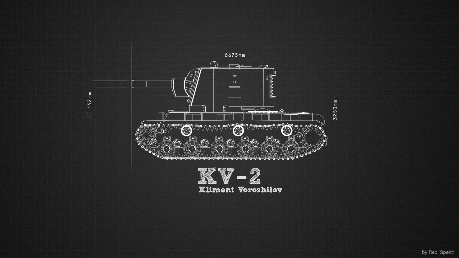 kv-2 kliment voroshilov soviético tanque información minimalismo