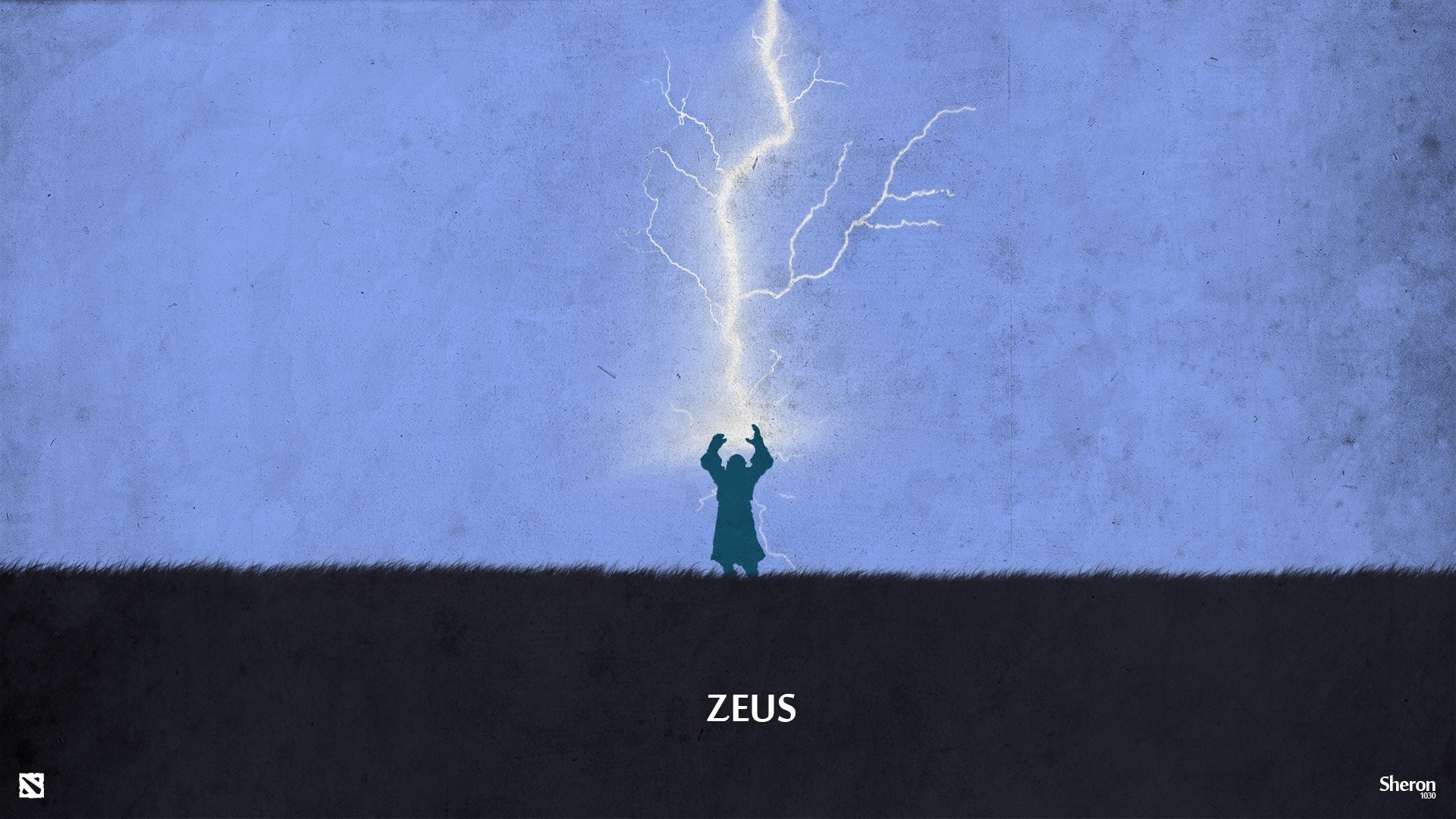 zeus dota 2 valve foudre colère dieu minimalsim sheron1030