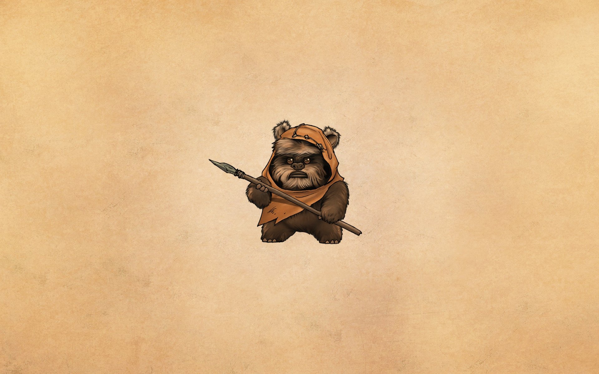 ewoks star wars poilu lance museau moelleux minimalisme