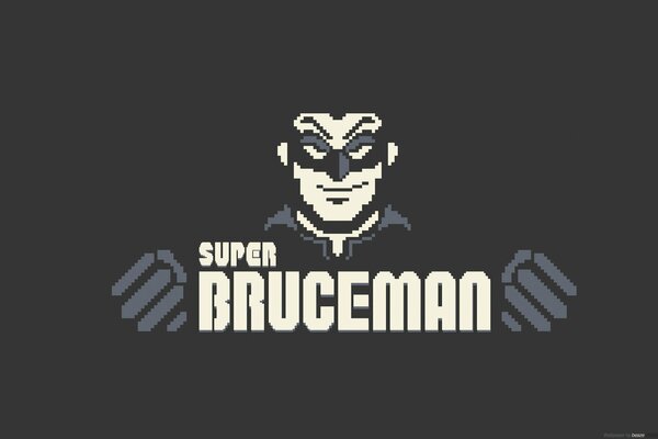 Super Bruce enmascarado en un fondo oscuro