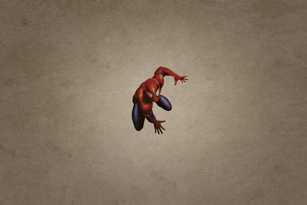 En el centro, Spider-Man Mira hacia arriba