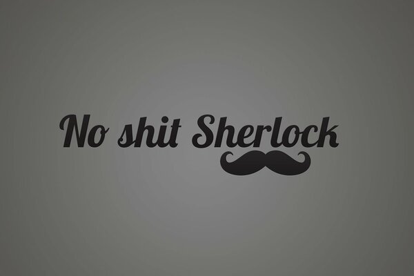 Napis na szarym tle no shit Sherlock