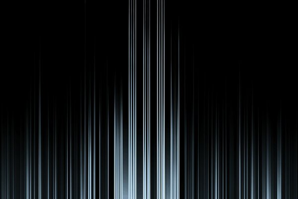 White lines stretching upwards on a black background