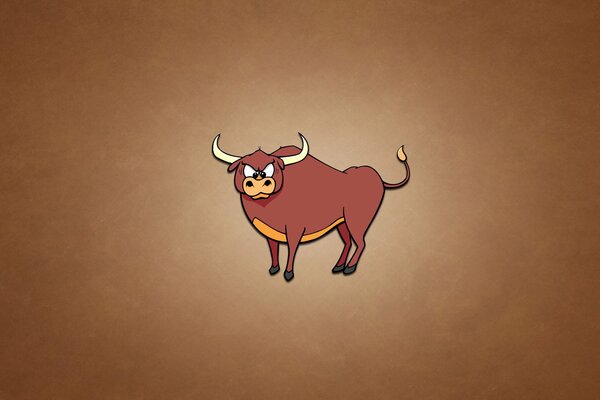 Mal cornu Bull minimalisme