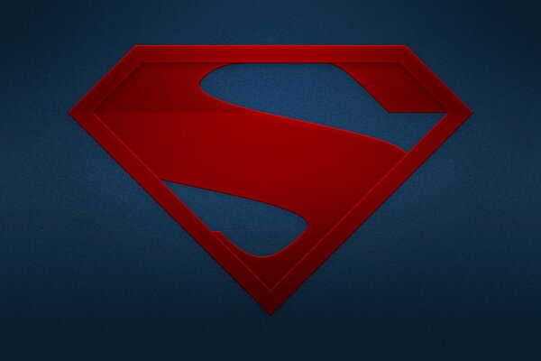 Emblème de Superman sur fond bleu