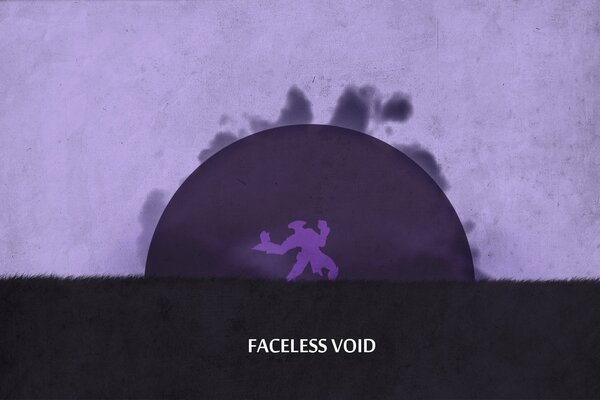 Art minimaliste avec Faceless Void de dota 2