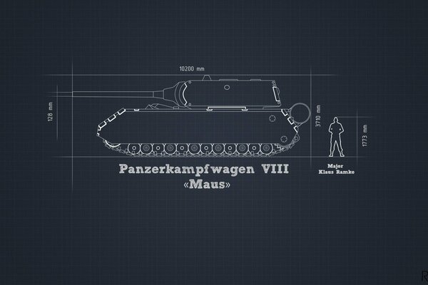 Minimalistisches Projekt des deutschen Panzers