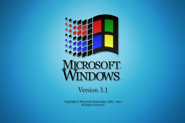 Microsoft Windows operating system blue background