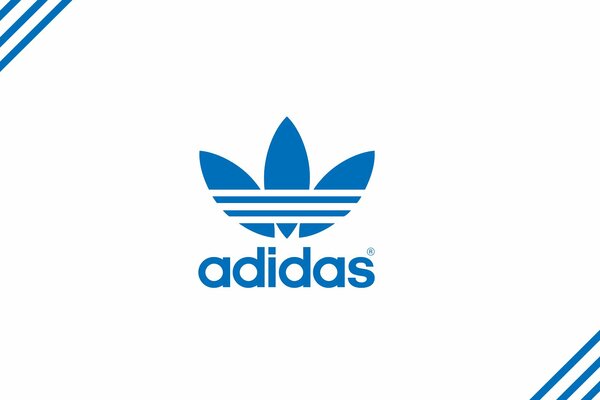 Logotipo de Adidas en blanco