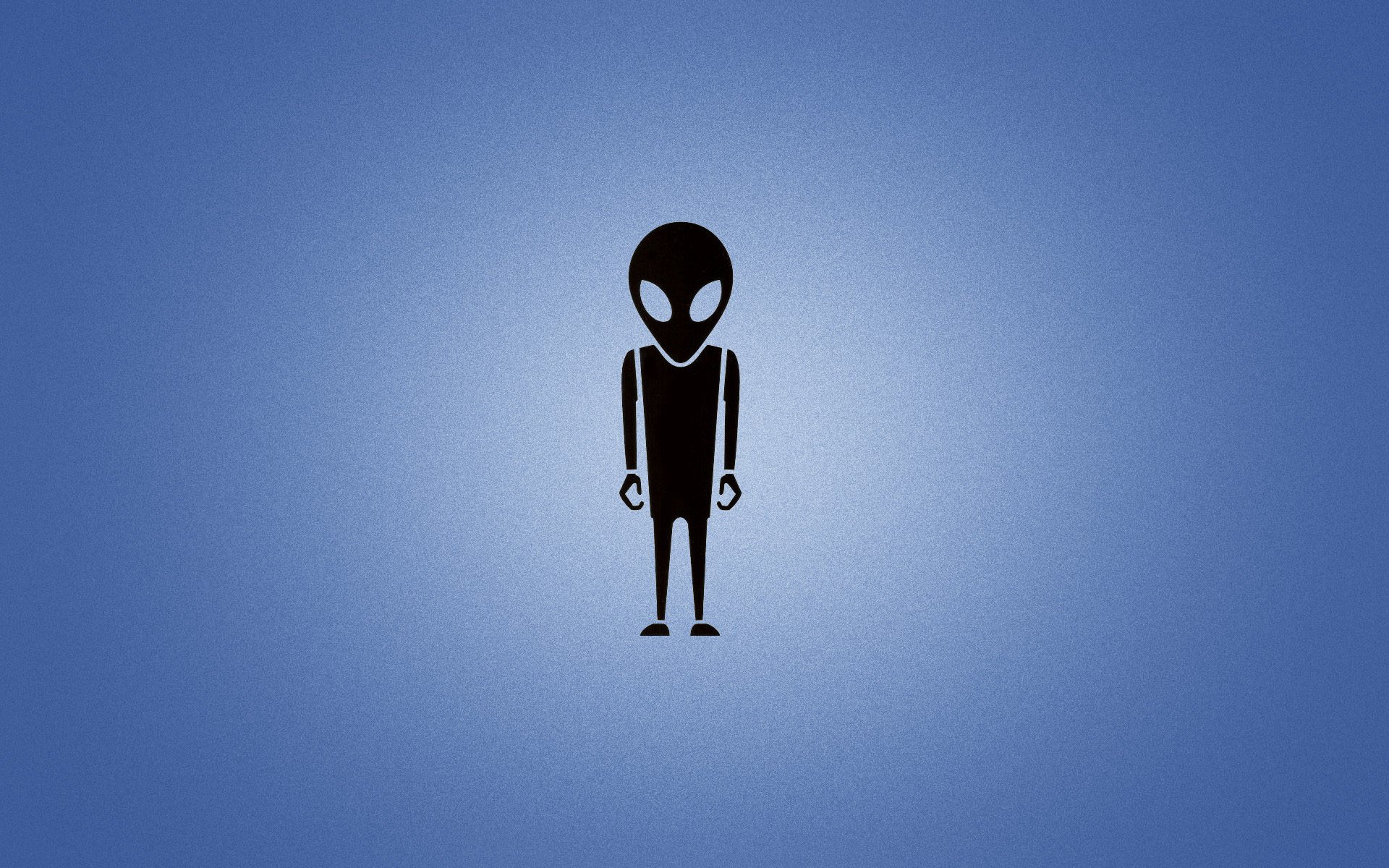 alien alien alien schwarz blauer hintergrund glühen minimalismus