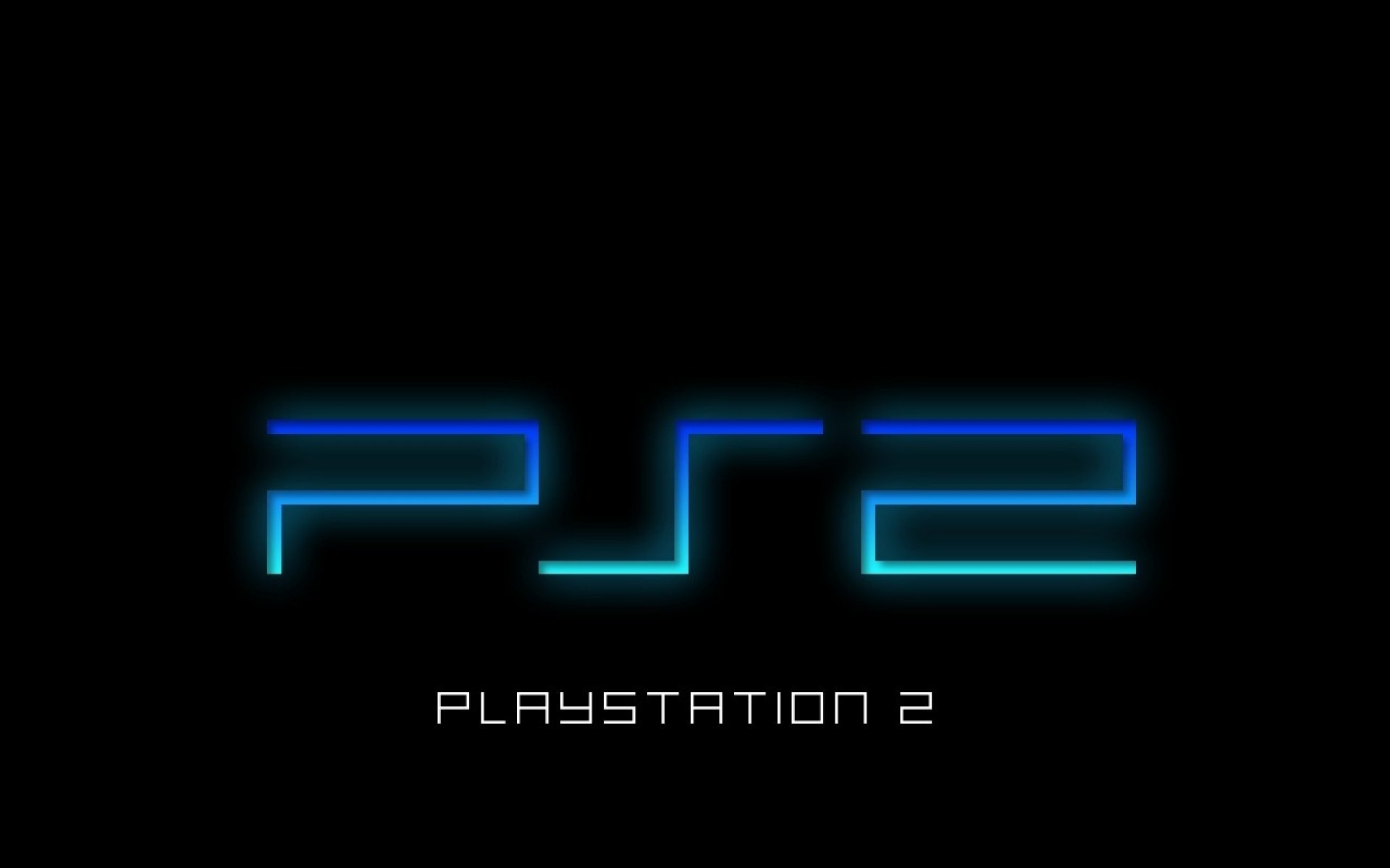 minimalismo ps 2 playstation 2 letras fondo negro arte