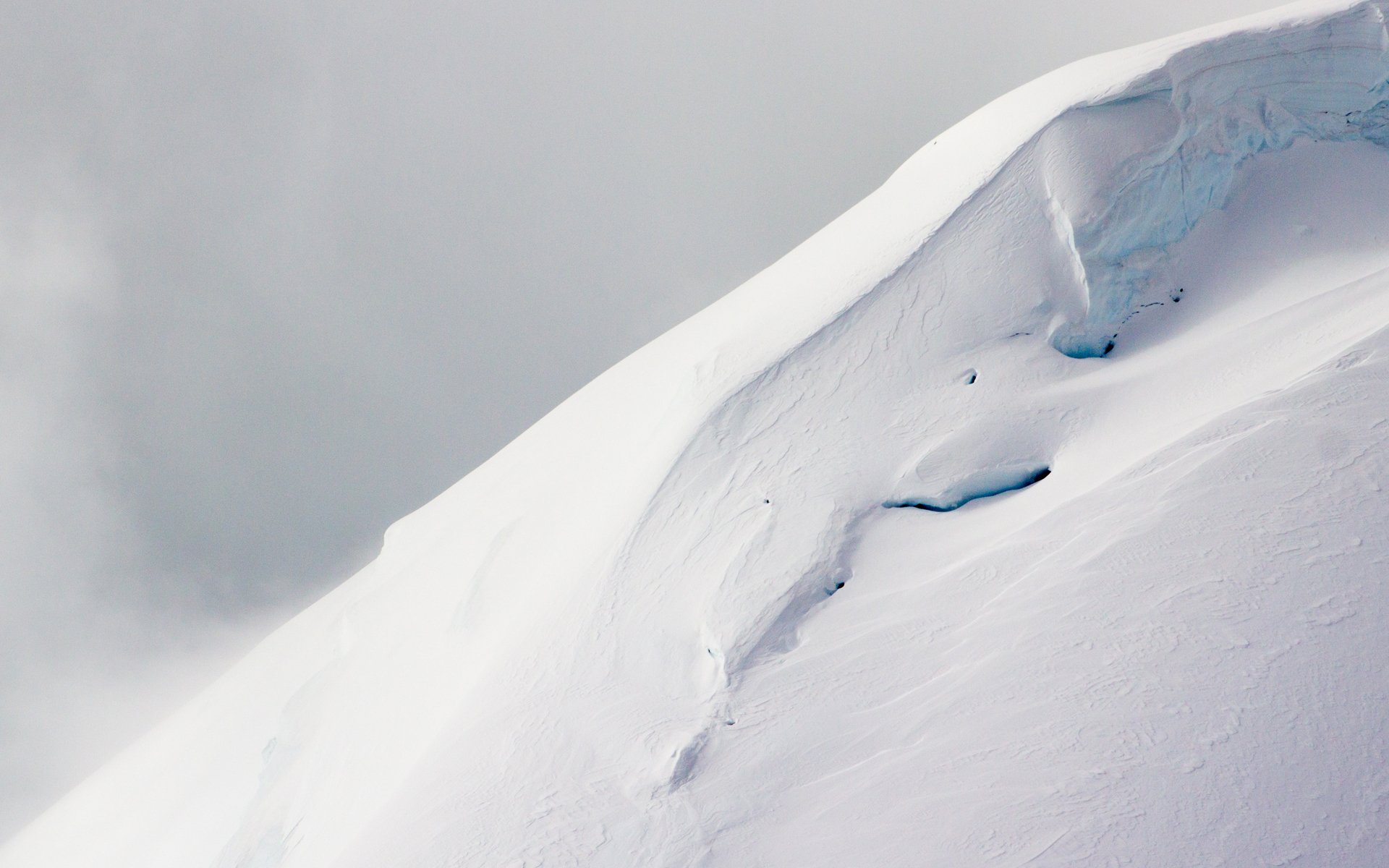 minimalisme nature glace neige froid colline