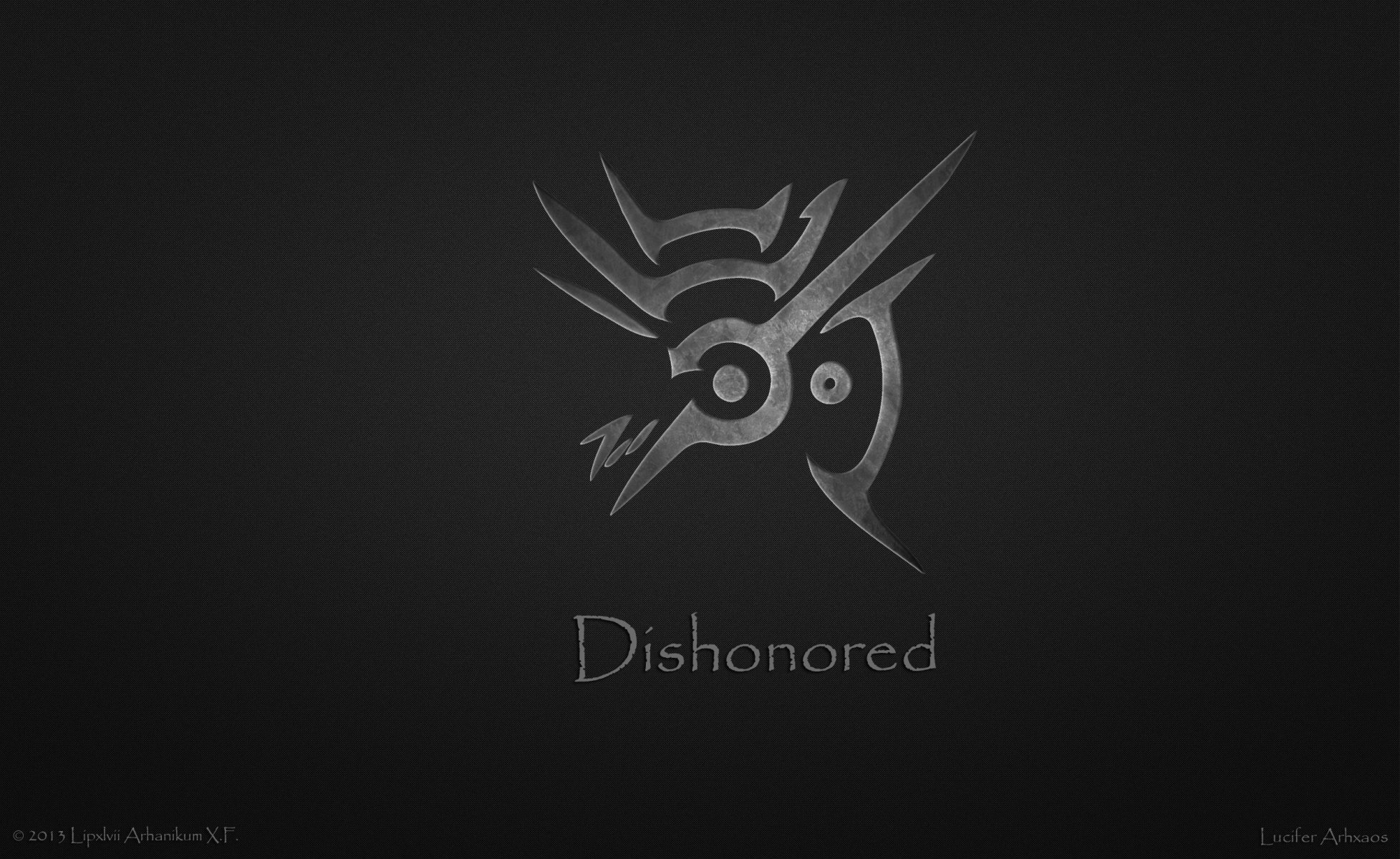 dishonored minimalism grey symbol arhanikum word