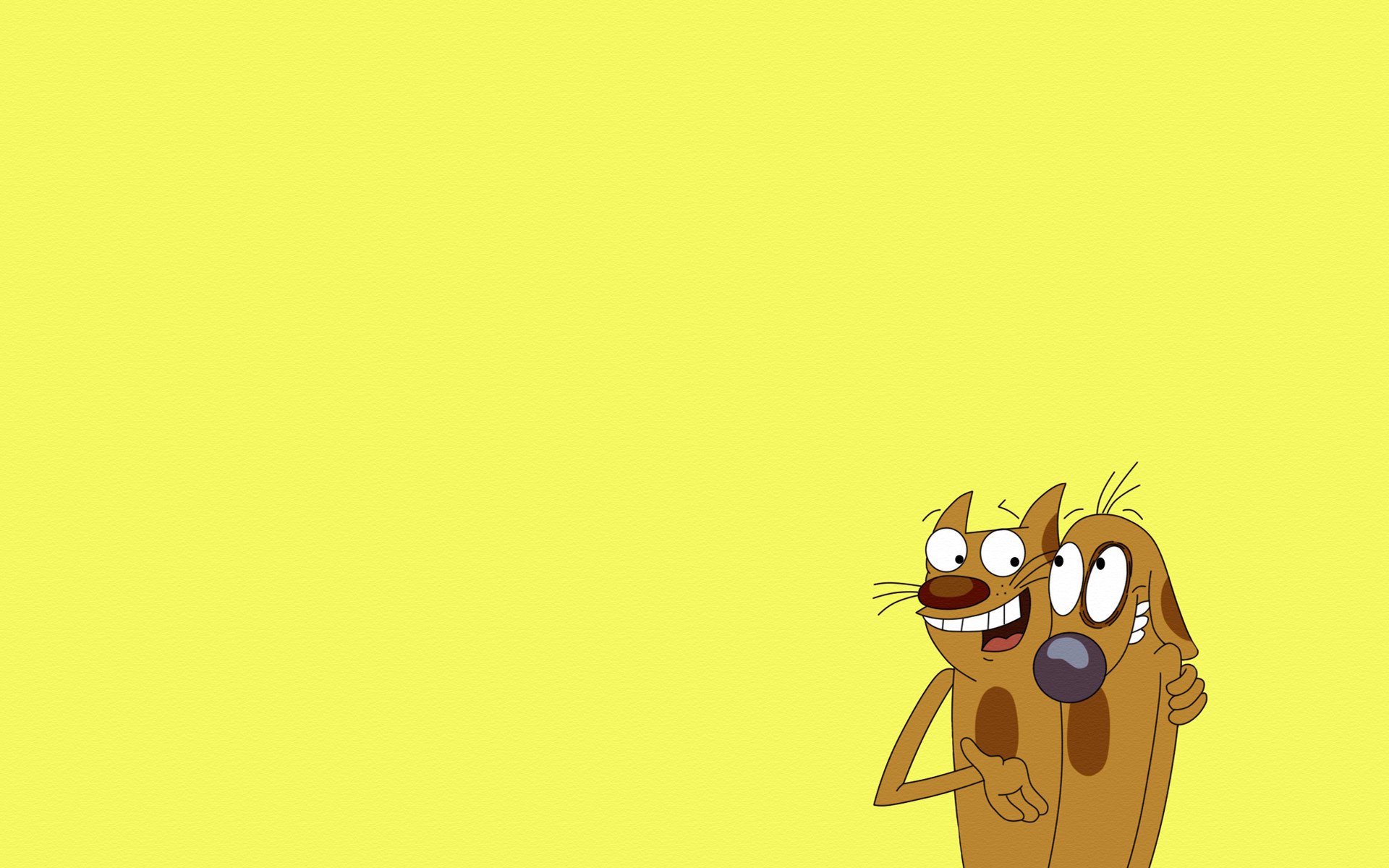 котопес catdog кот и пес обнимка желтый фон минимализм