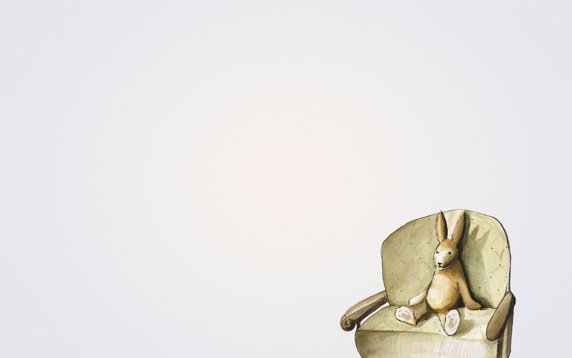 kaninchen hase heller hintergrund sitzen sofa minimalismus