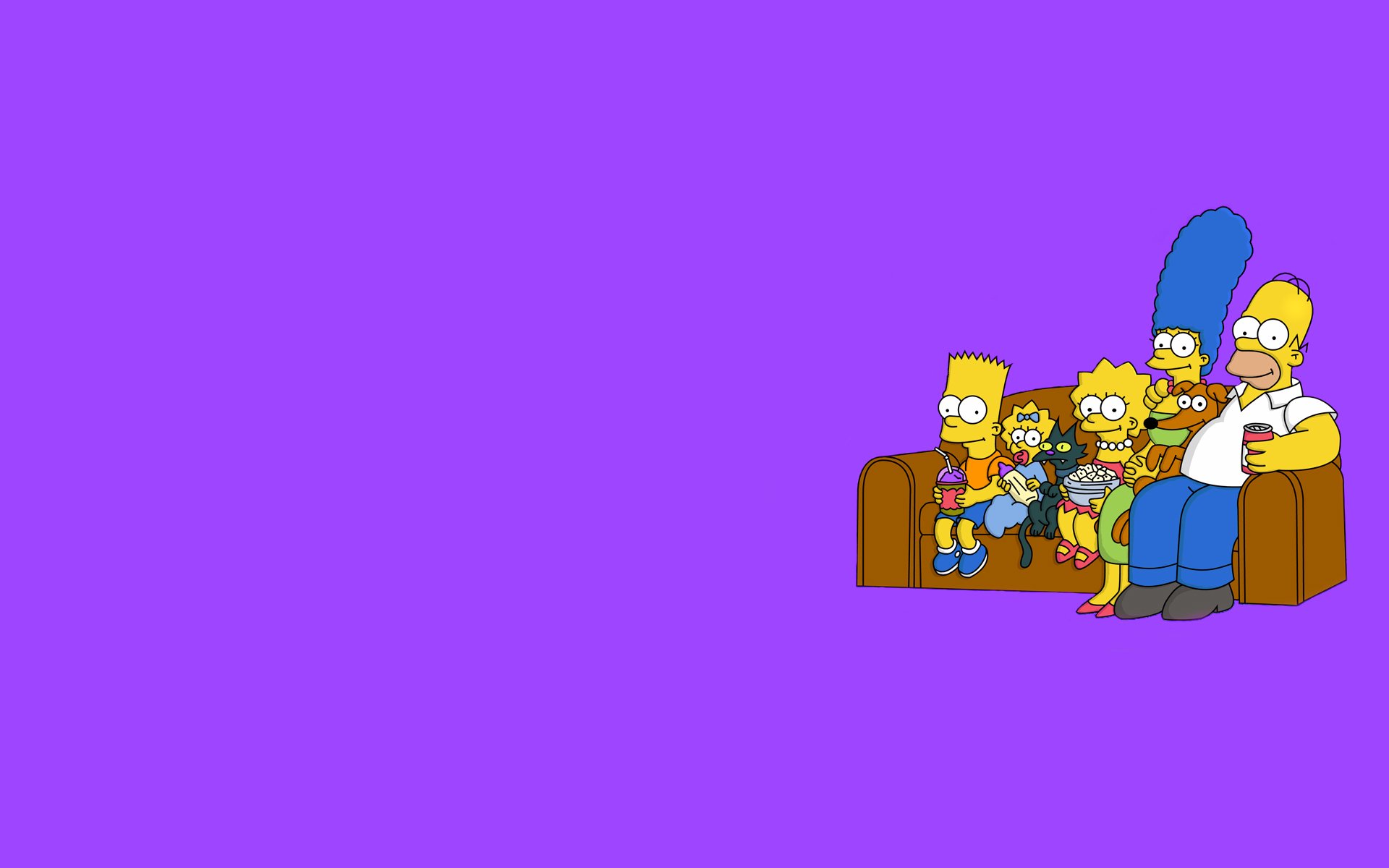 simpson divano sfondo viola minimalismo