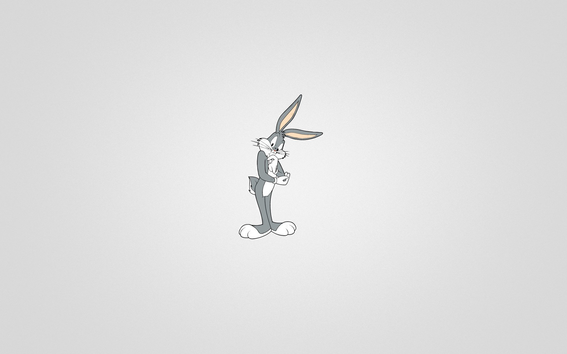 looney tunes looney tunes looney tunes bugs bunny coniglio sfondo nero fascio di luce seduta minimalismo sfondo grigio chiaro