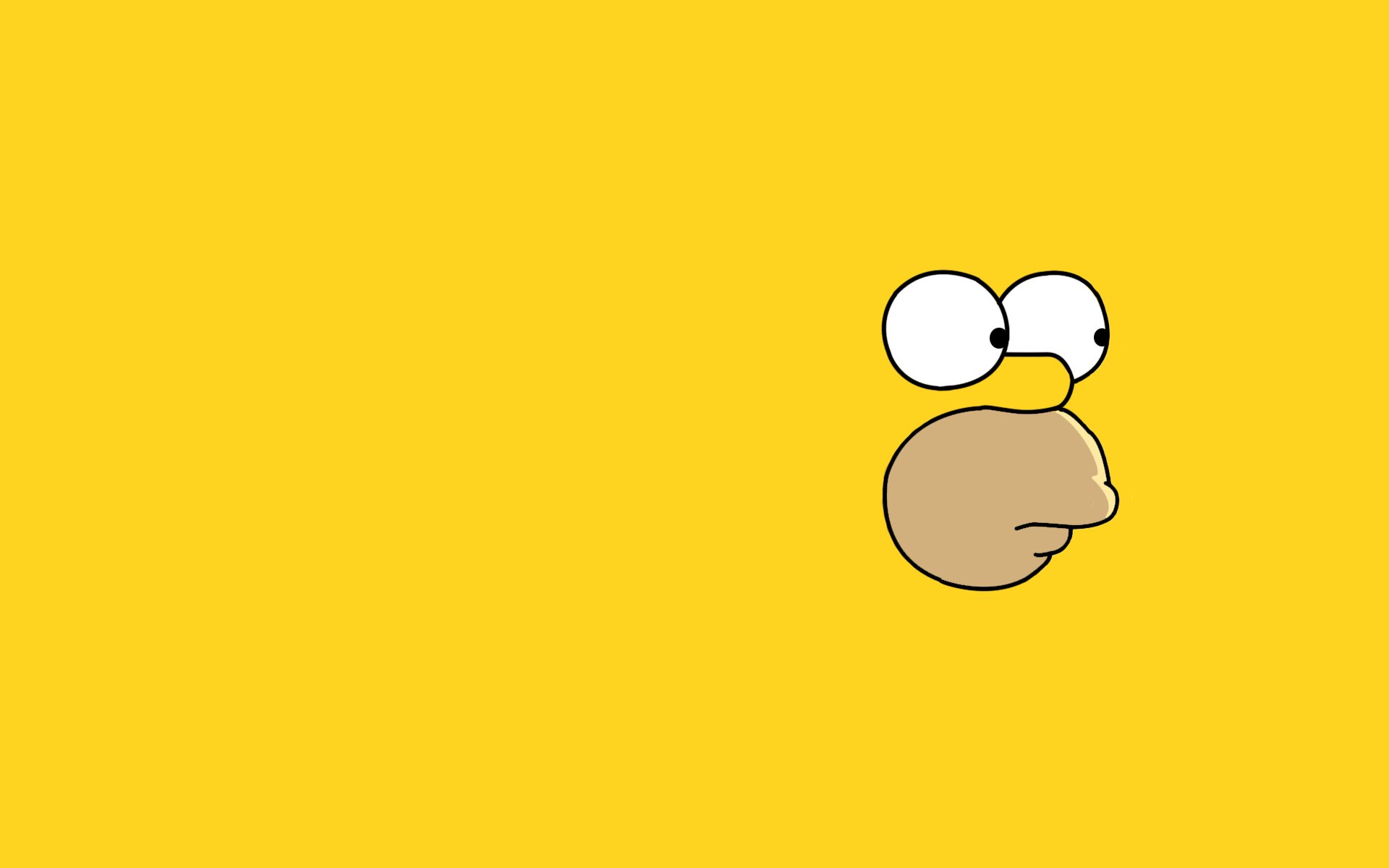 les simpsons homère minimalisme visage regard