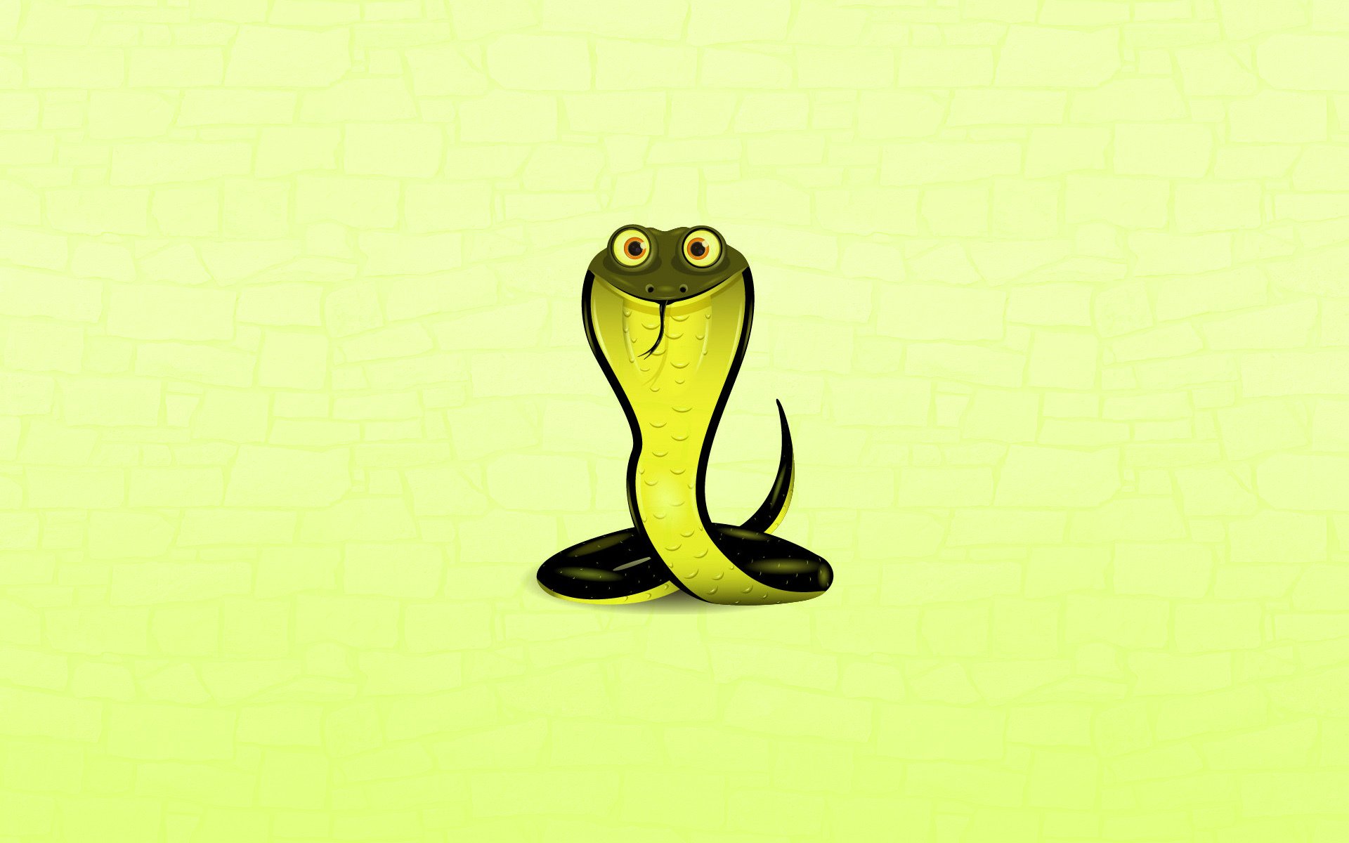 cobra serpente sfondo verde occhi minimalismo