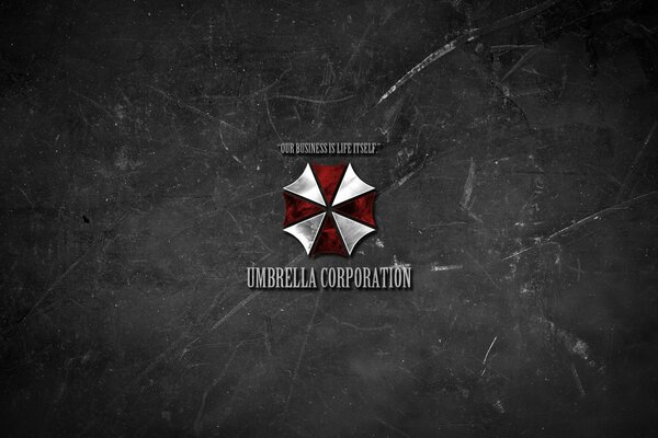 Logotipo de umbrella Corporation sobre fondo gris