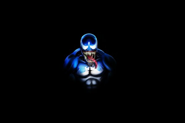 Venom on a black background