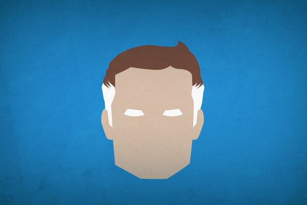 Arte di Mr. Fantastic in stile minimalista su sfondo blu