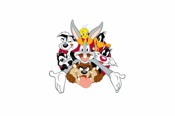 Cartoon. Bugs Bunny, the Tasmanian Devil and others