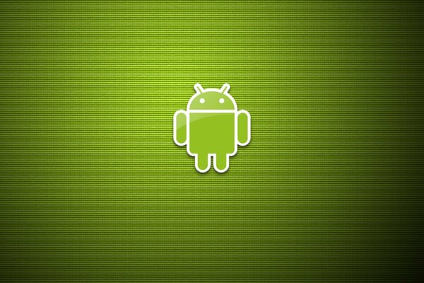 Zielony Android na zielonym tle