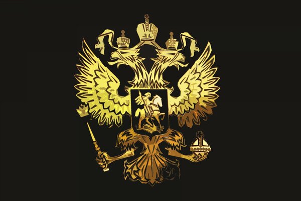 Gebra D Oro della Russia su sfondo nero