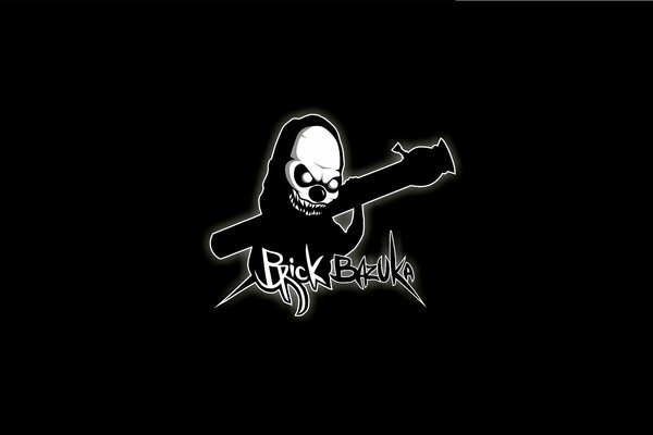 Bazuka logo. The Skull in black