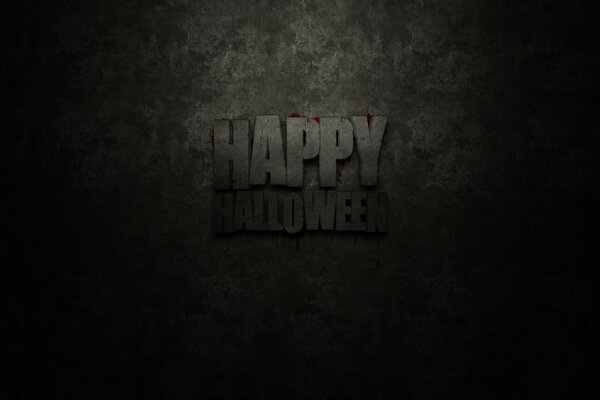 Schwarze Inschrift Happy Halloween