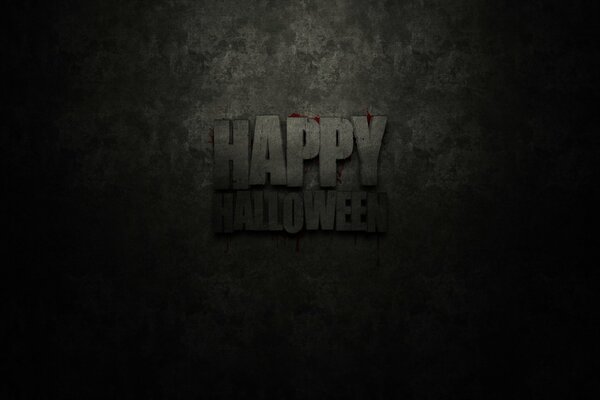 Letras negras feliz Halloween
