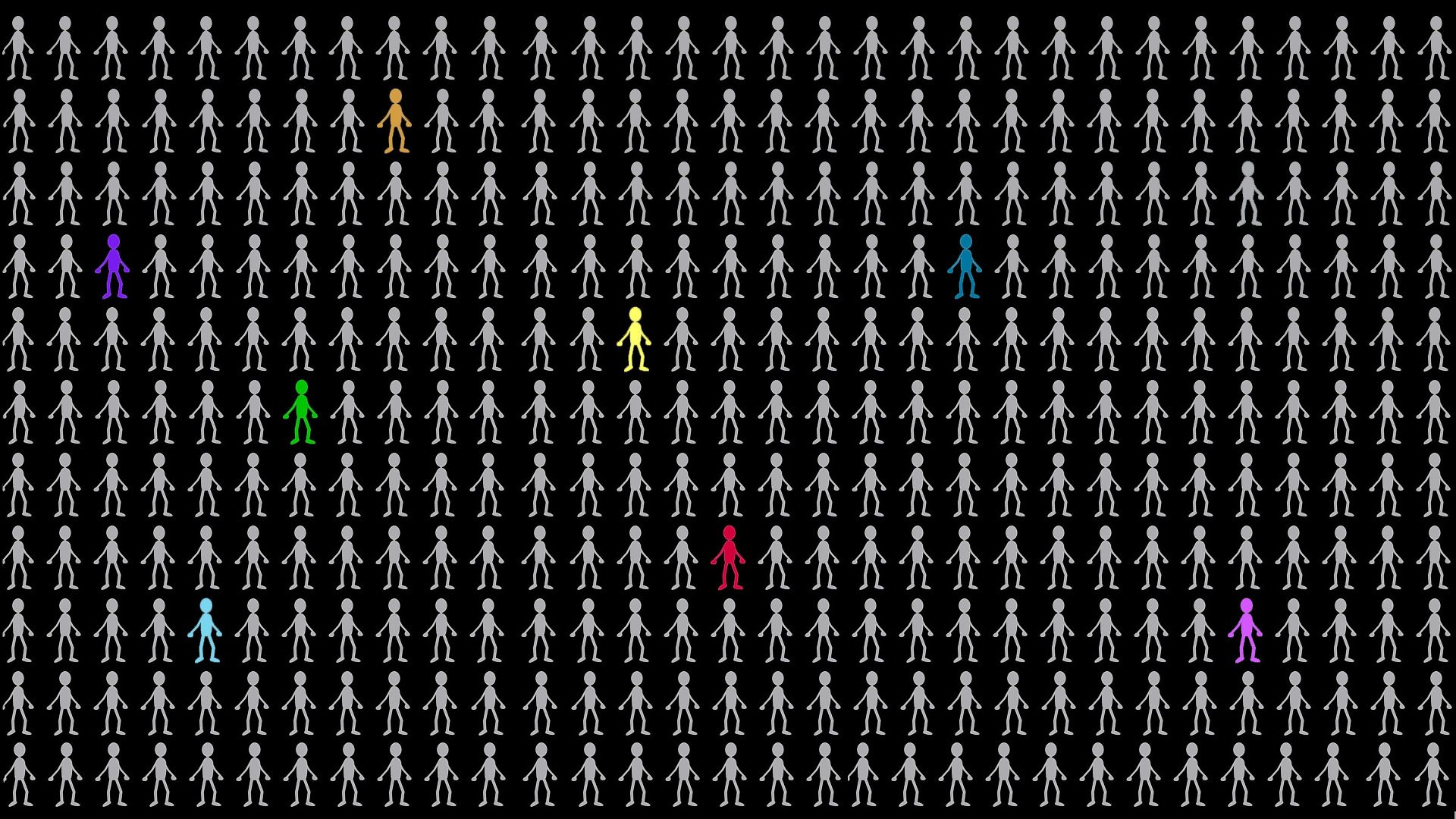 persone eletti multicolori persone grigie