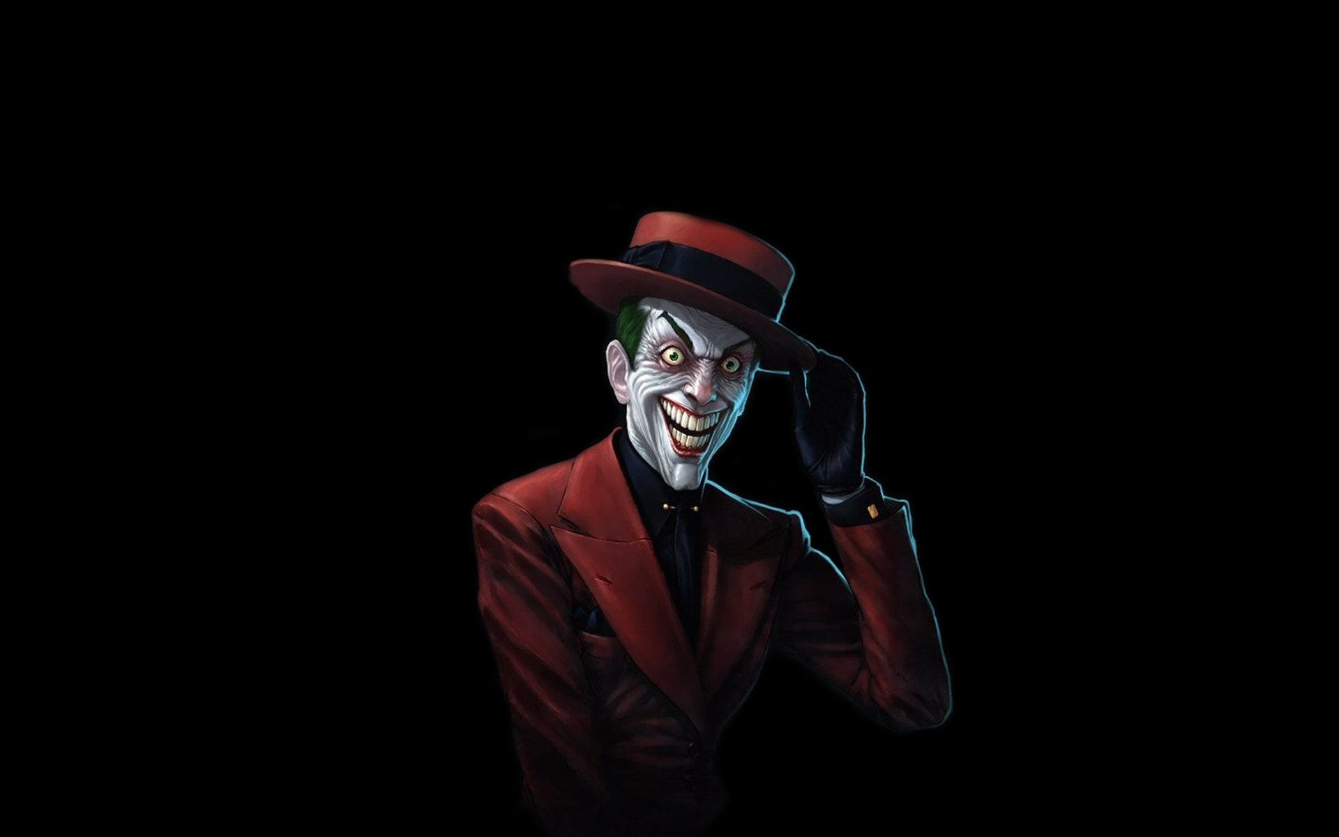 joker bromista sonrisa sombrero intelectual rabioso batman cómic traje rojo