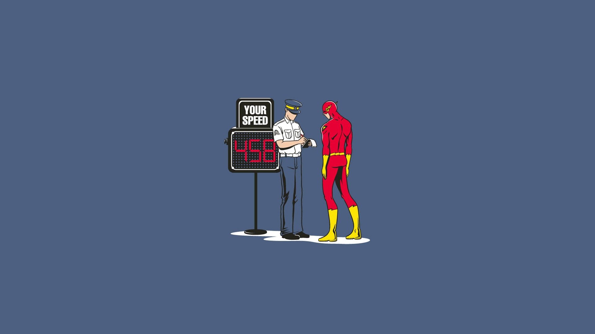 flash dc comics cómic humor personaje policía super héroe velocidad multa