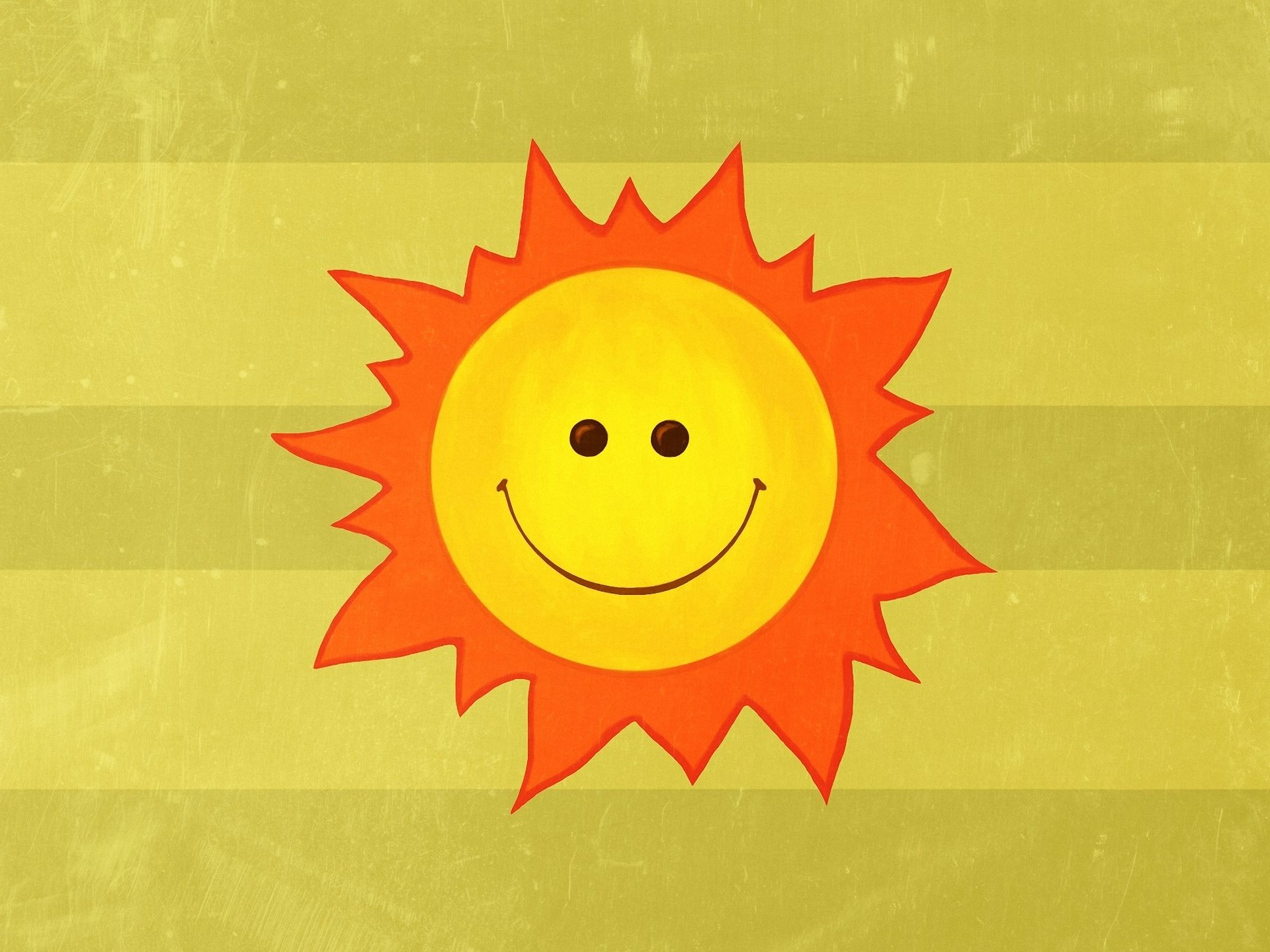 sol sonrisa rayos alegría estado de ánimo dibujo minimalismo