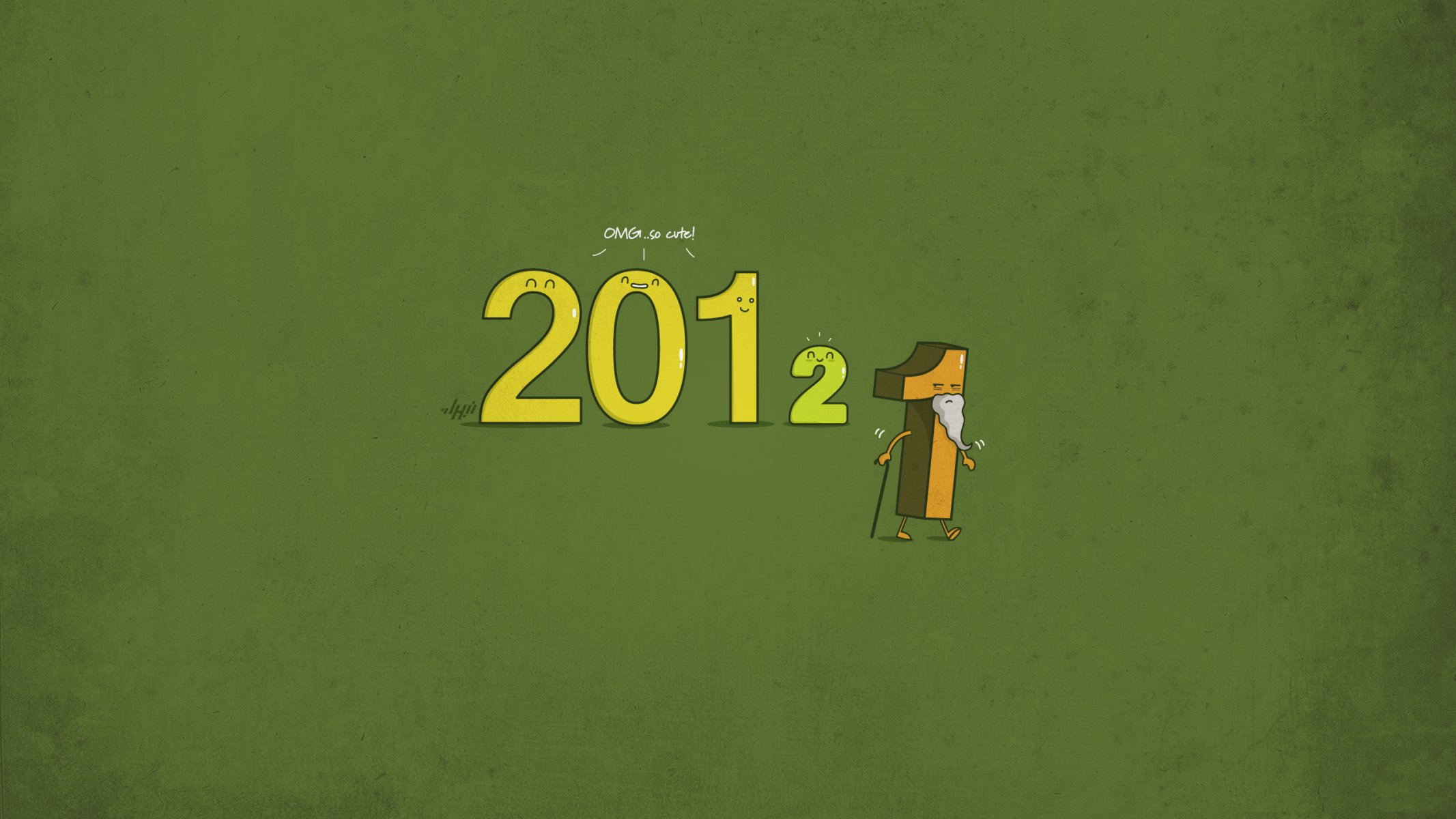 minimalism new year numbers 2012