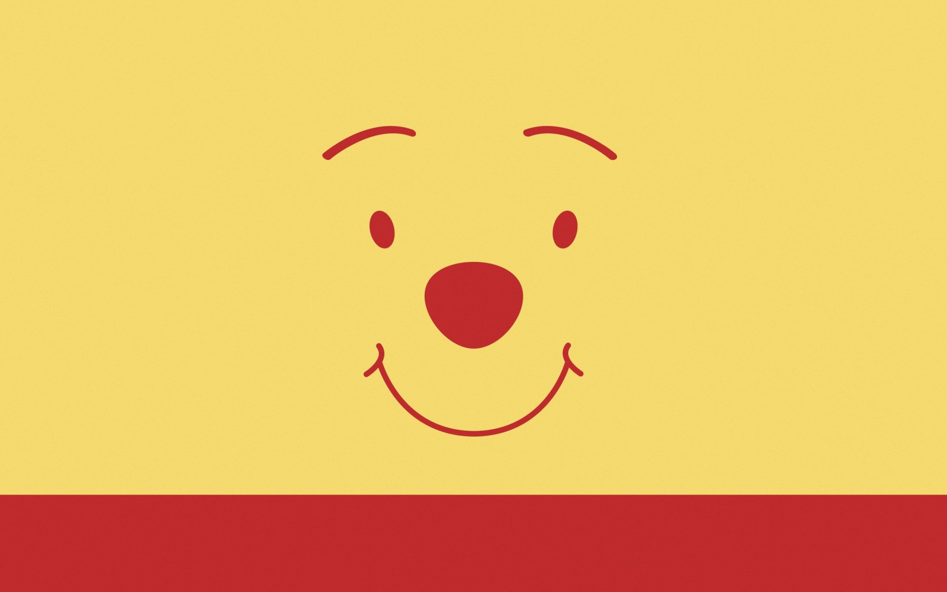 winnie the pooh winnie-the-pooh smile eyes bow face minimalism