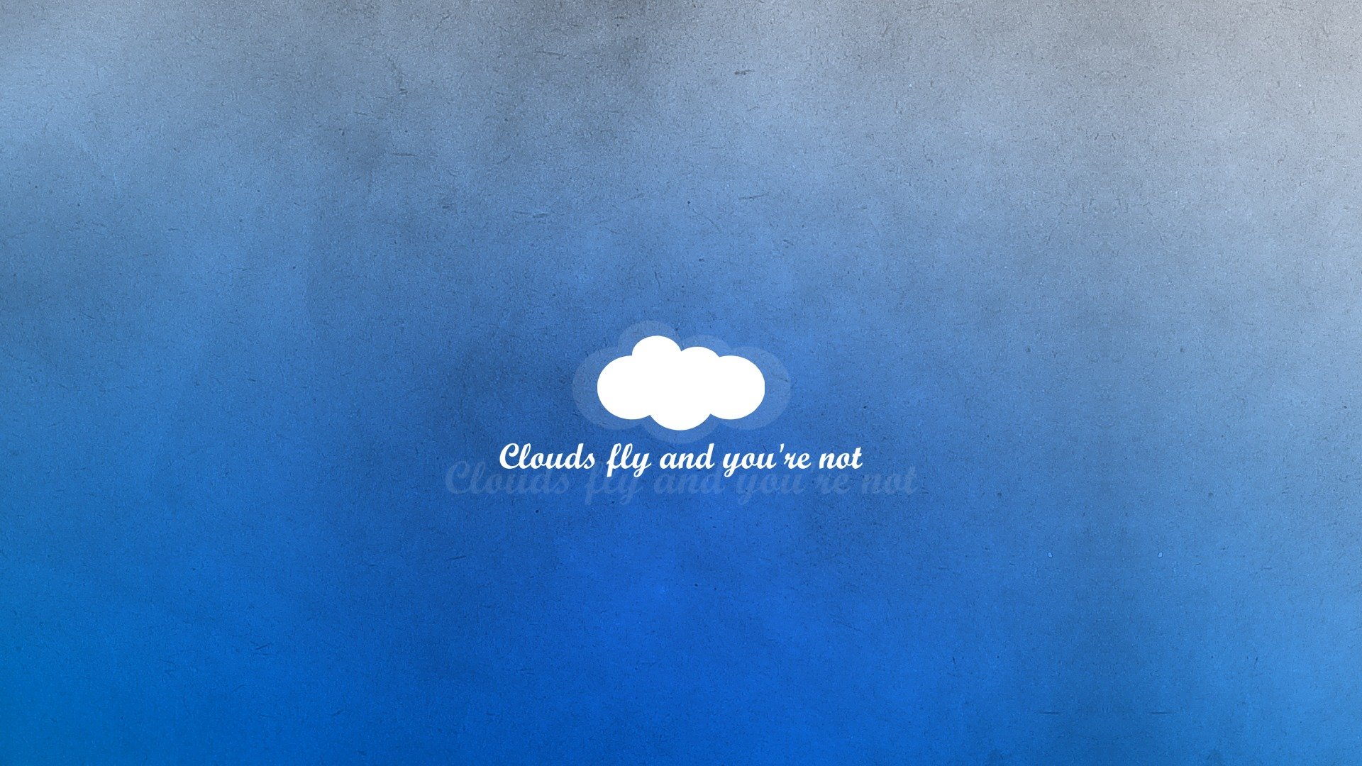 cloud blue thought inscription minimalism