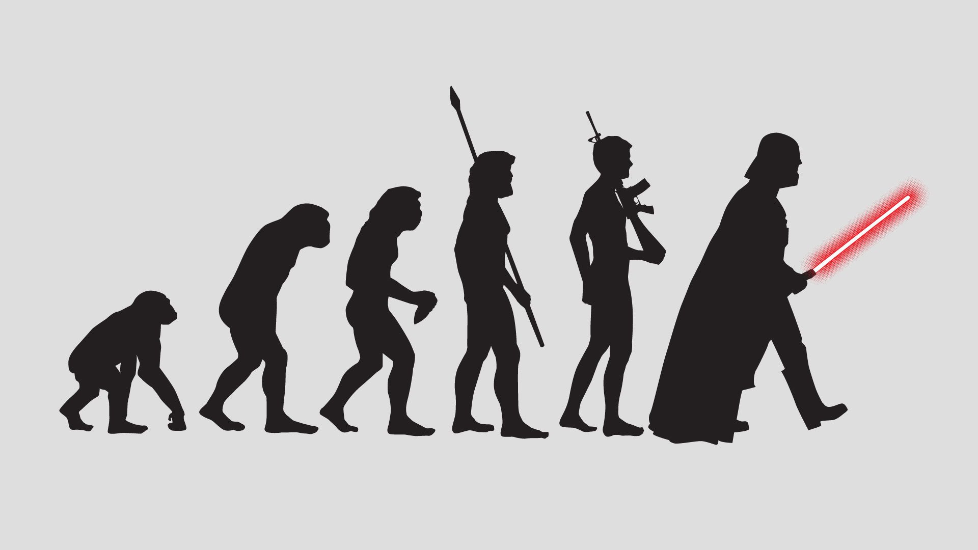 evolution monkey man robots darth vader