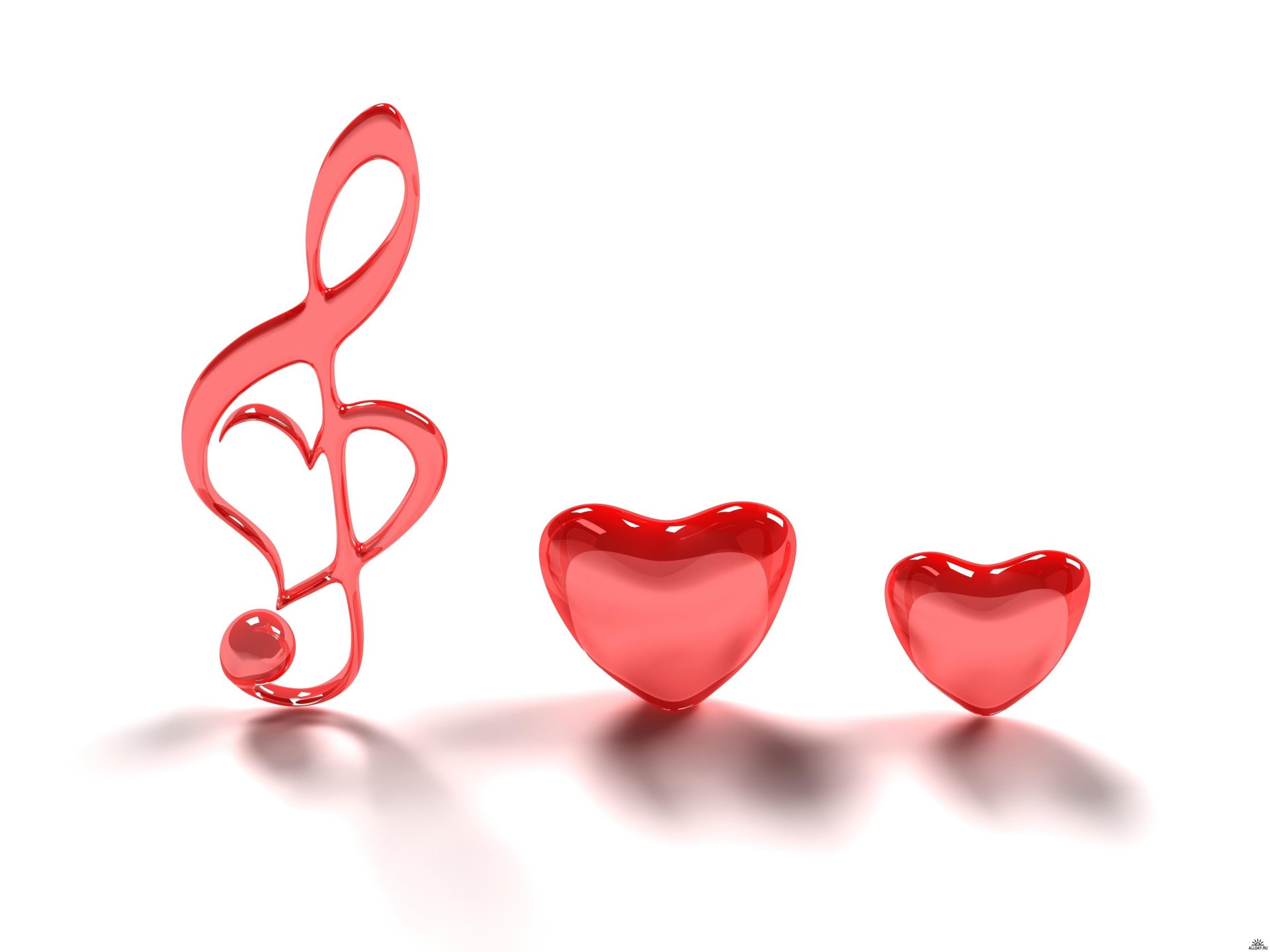 minimalism heart pink music treble clef romance love wallpaper