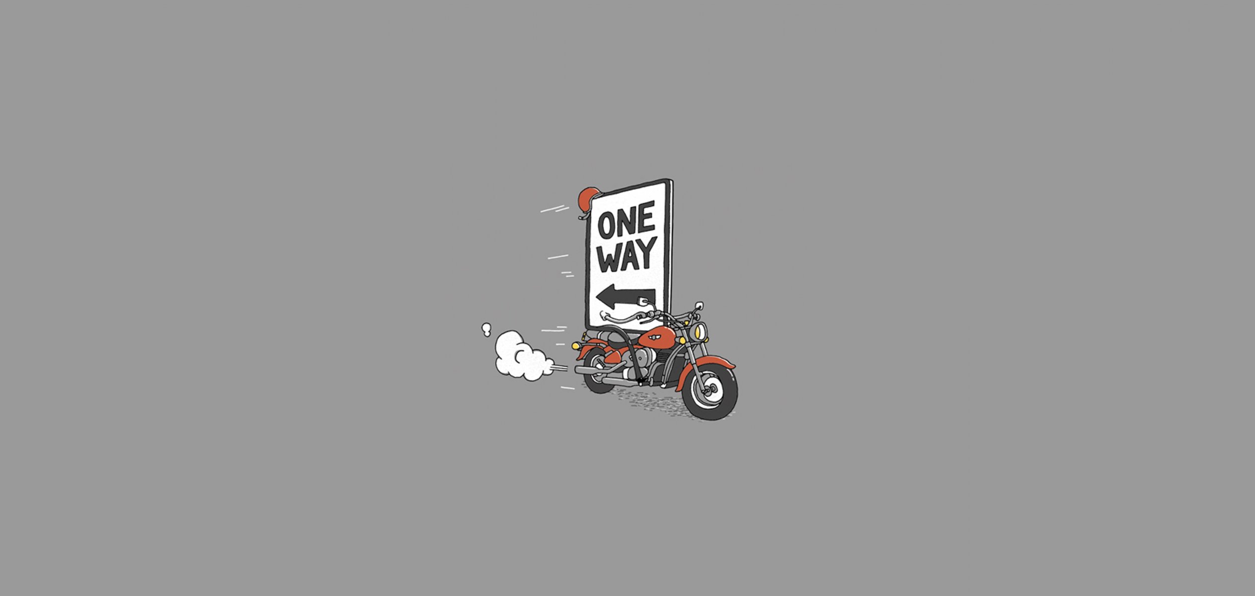 moto motorcycle bike smoke one way minimalism