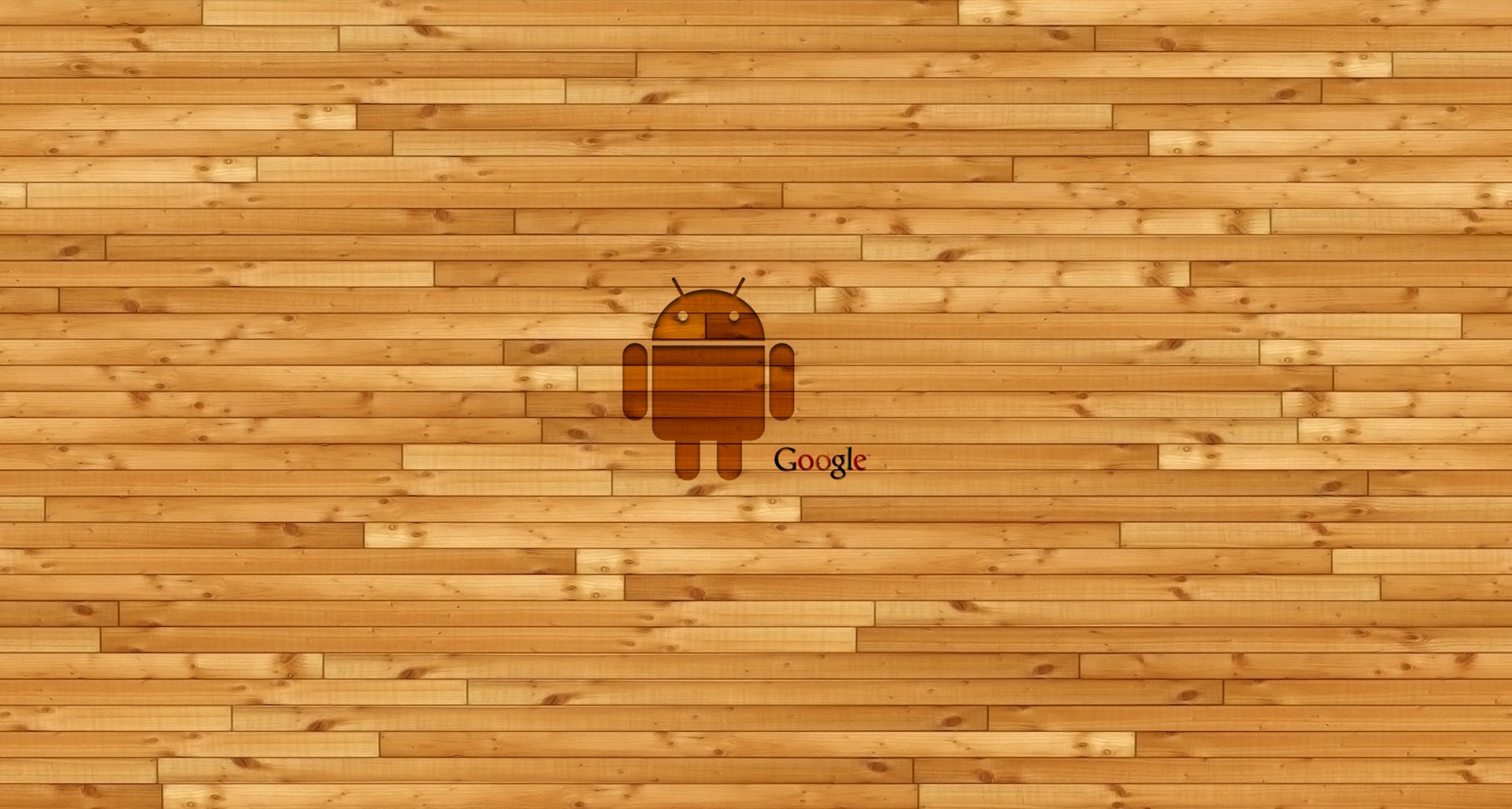 google android google android holz wand logo