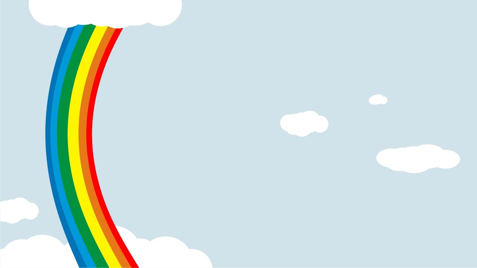 minimalism rainbow clouds sky paint colors 1920x1080