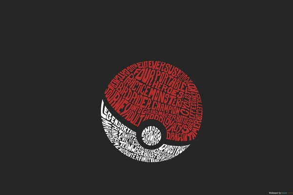 Boule de couleur pokemon sur fond noir