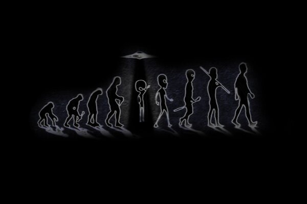 Menschliche Evolution vom Anfang bis zum Ende