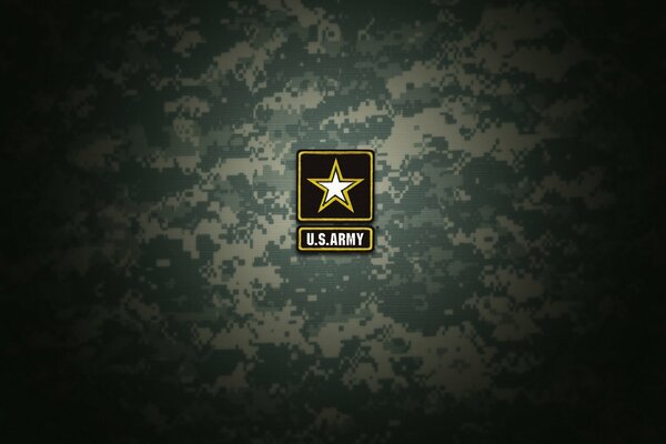 Patch asterisco su sfondo militare