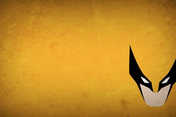 Dessin d un masque de Wolverine dans le style de minimalisme